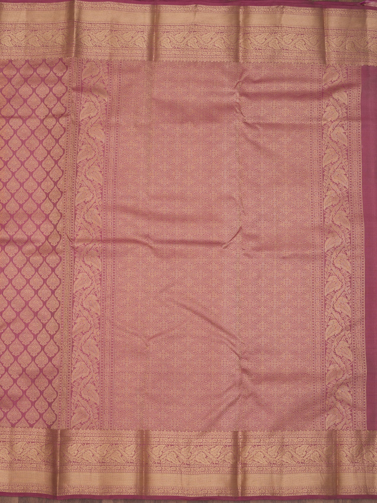 Onion Pink Zariwork Pure Silk Saree