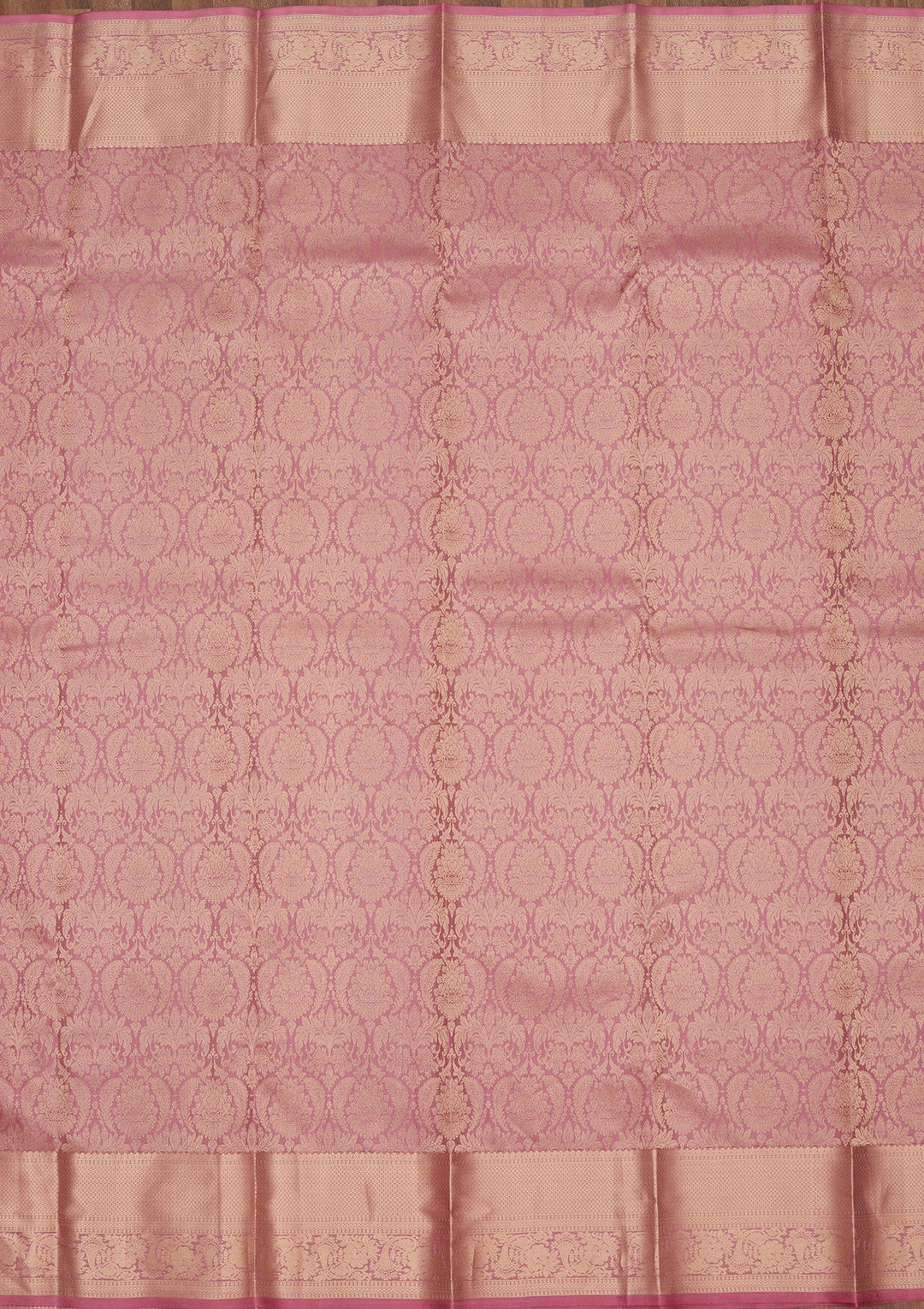 Onion Pink Zariwork Pure Silk Saree-Koskii