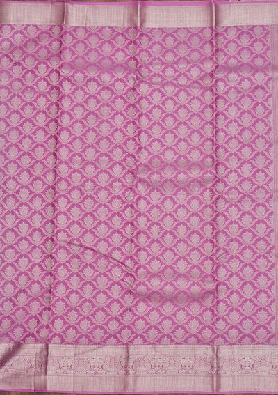 Onion Pink Zariwork Pure Silk Saree