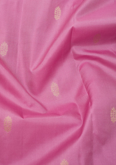 Onion Pink Zariwork Pure Silk Saree