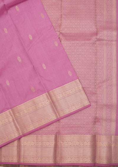 Onion Pink Zariwork Pure Silk Saree