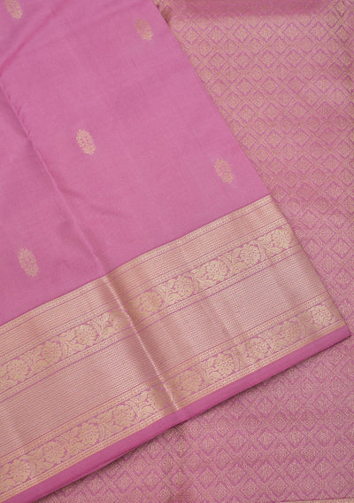 Onion Pink Zariwork Pure Silk Saree