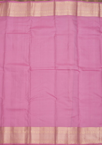 Onion Pink Zariwork Pure Silk Saree