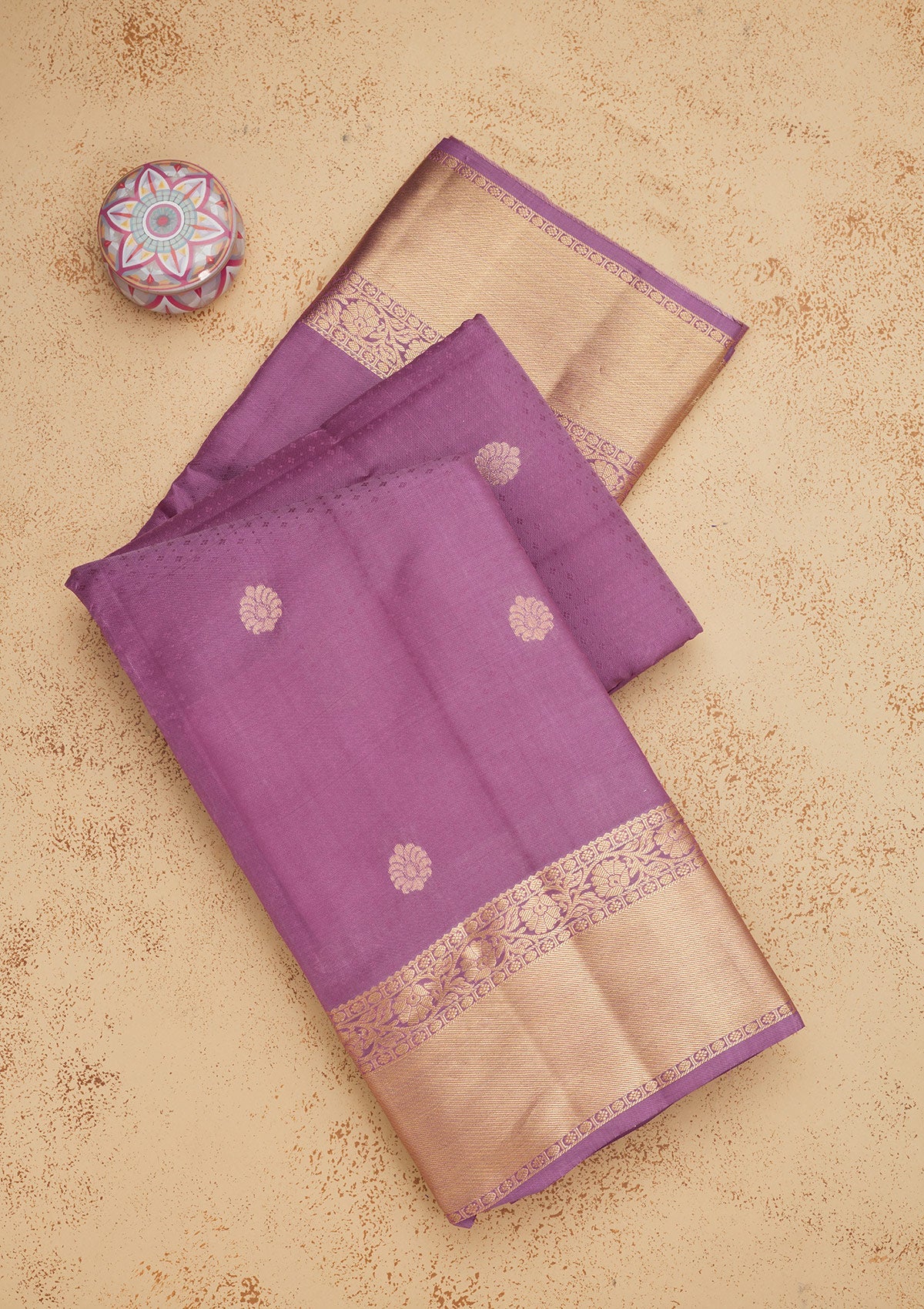 Purple Zariwork Pure Silk Saree-Koskii