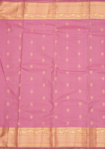 Onion Pink Zariwork Pure Silk Saree