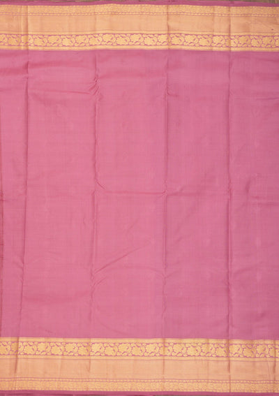 Onion Pink Zariwork Pure Silk Saree