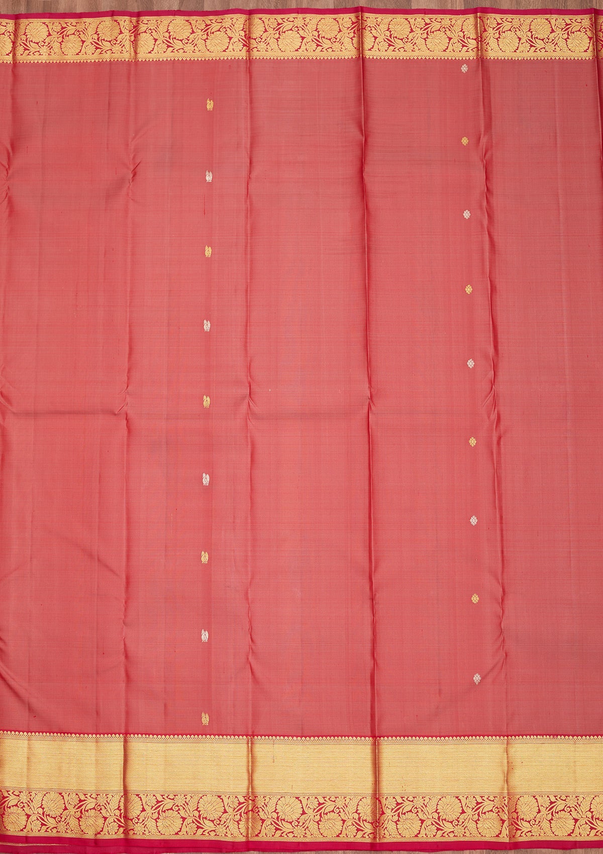 Onion Pink Zariwork Pure Silk Saree