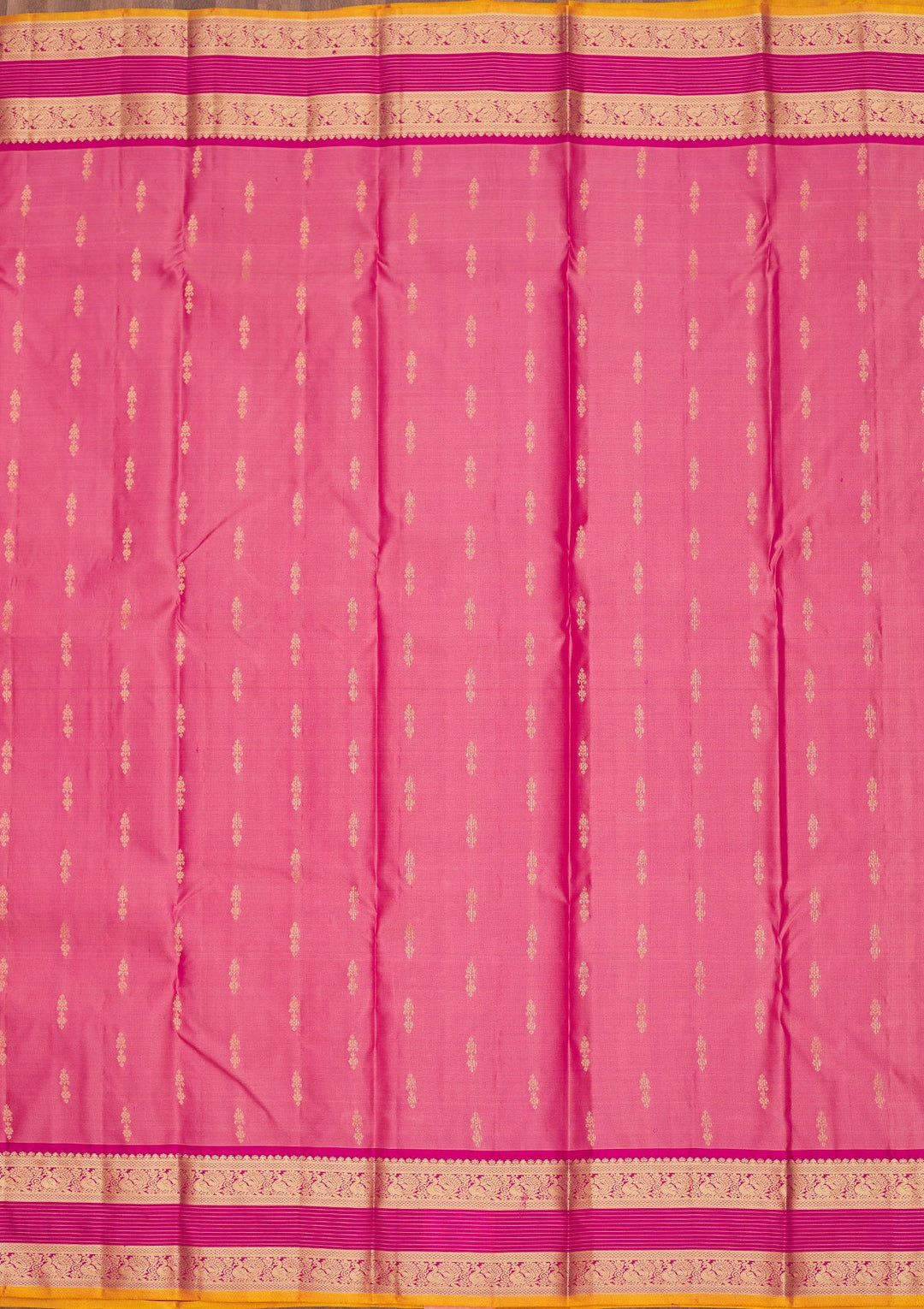 Onion Pink Zariwork Pure Silk Saree