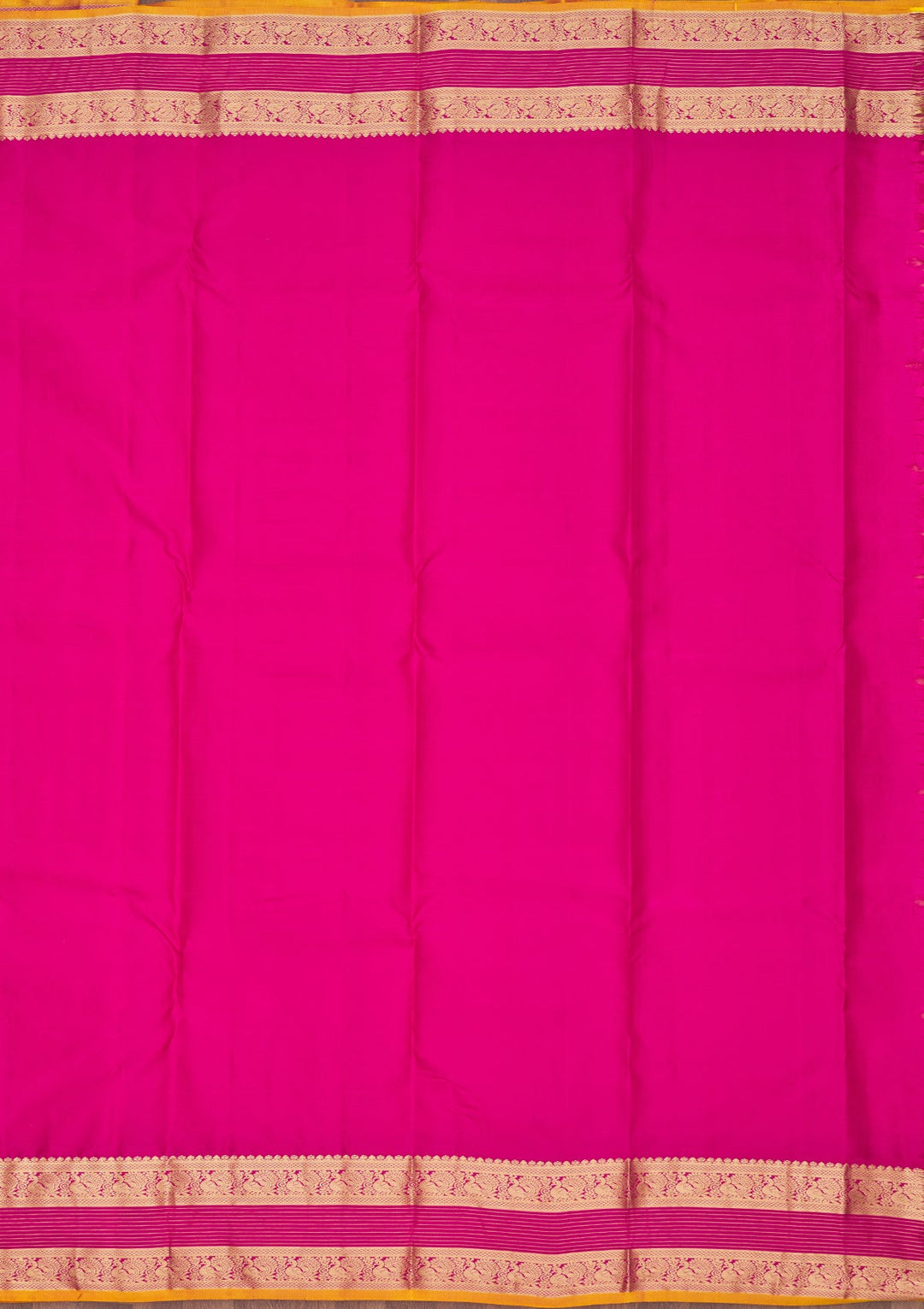 Onion Pink Zariwork Pure Silk Saree