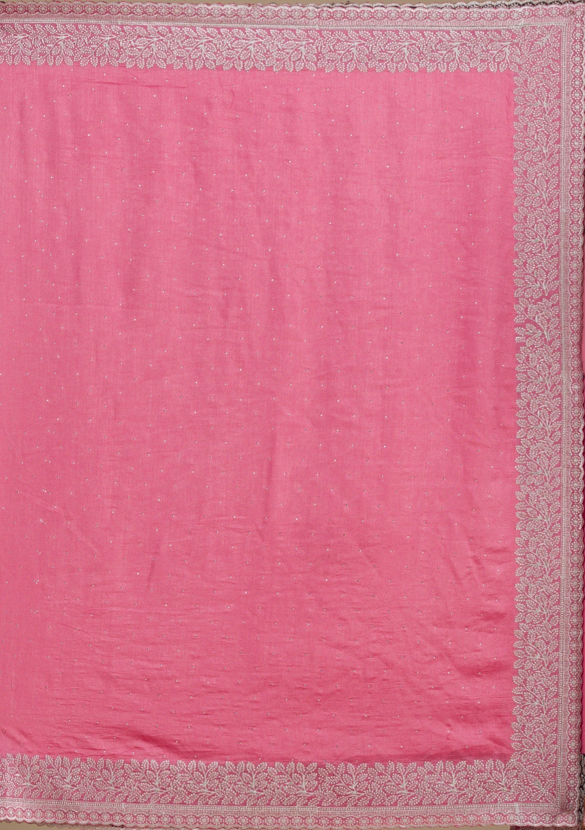 Onion Pink Zariwork Soft Silk Saree-Koskii