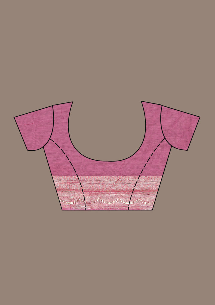 Onion Pink Zariwork Tissue Saree
