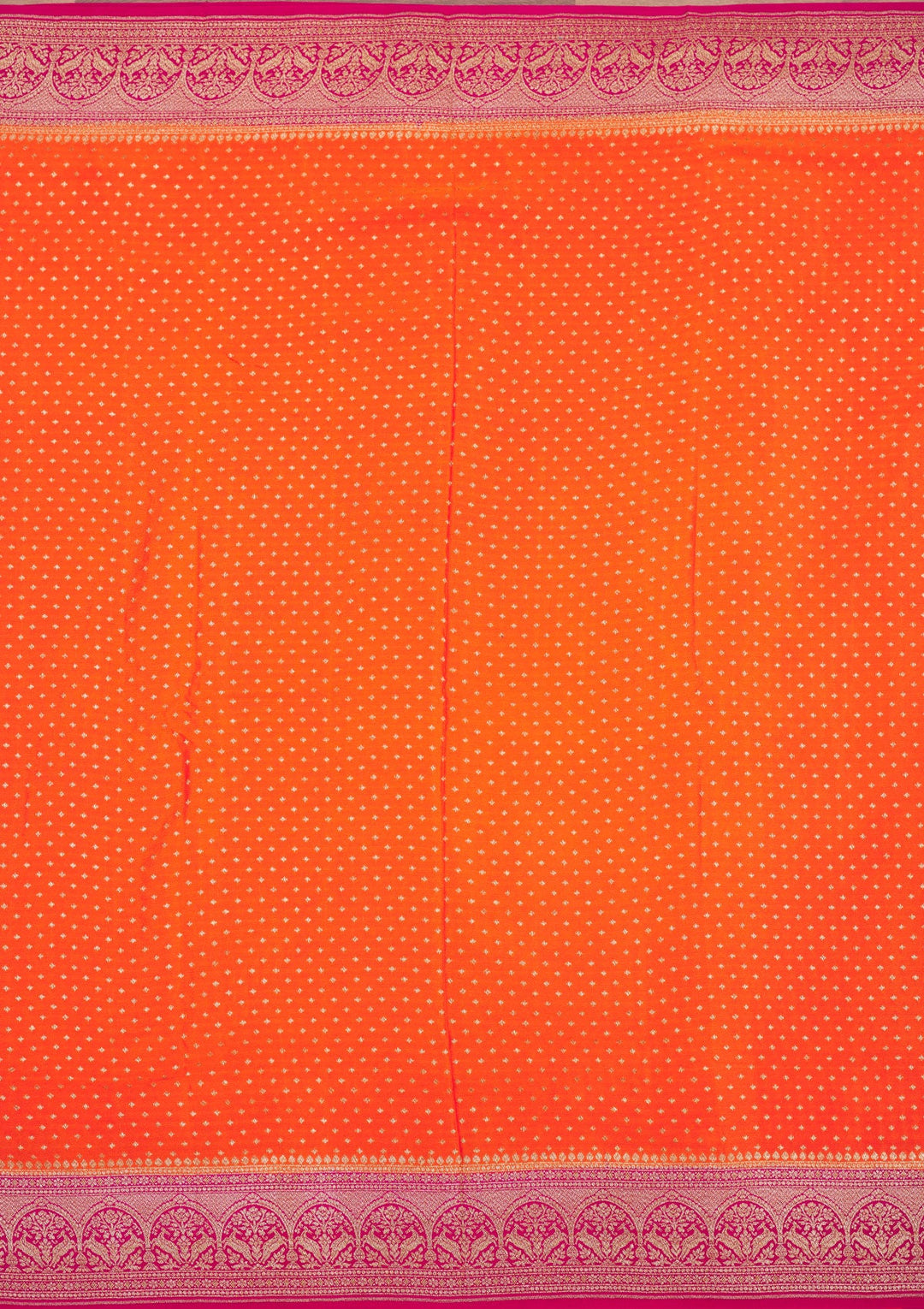 Orange Zariwork Art Silk Saree