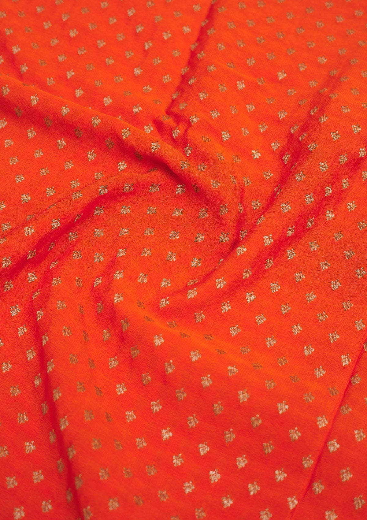 Orange Zariwork Art Silk Saree