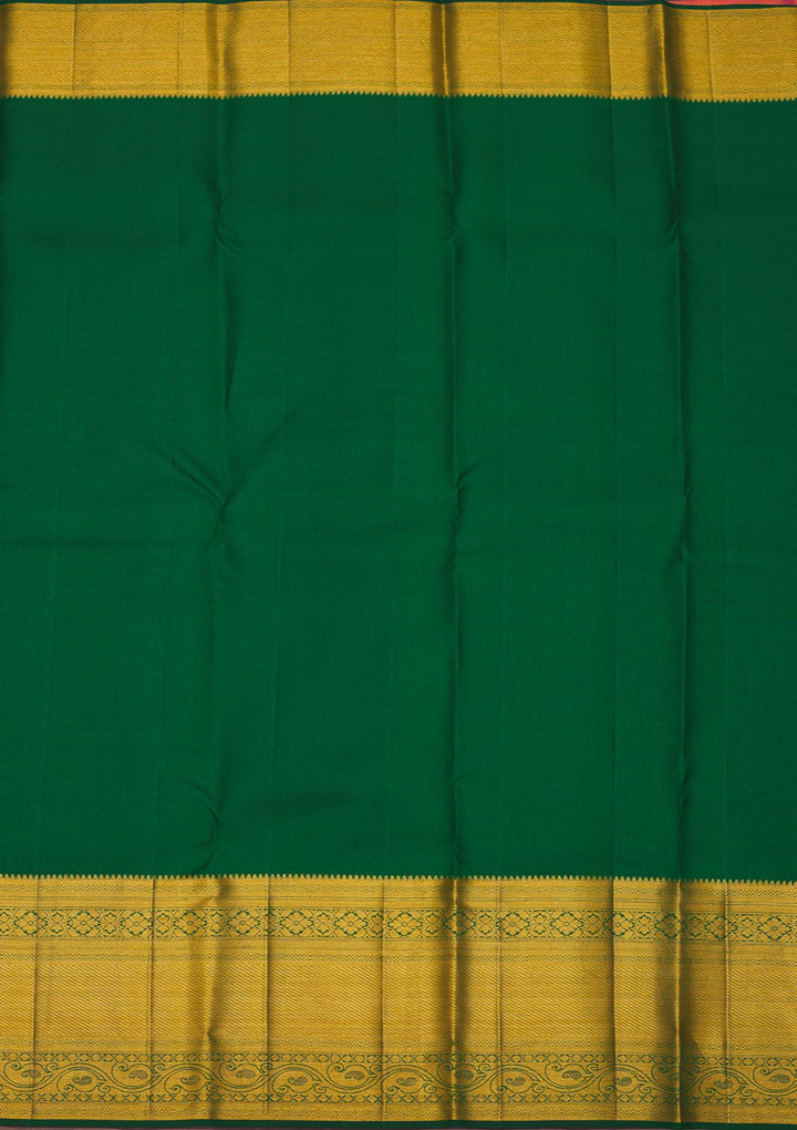 Orange Zariwork Pure Silk Saree-Koskii