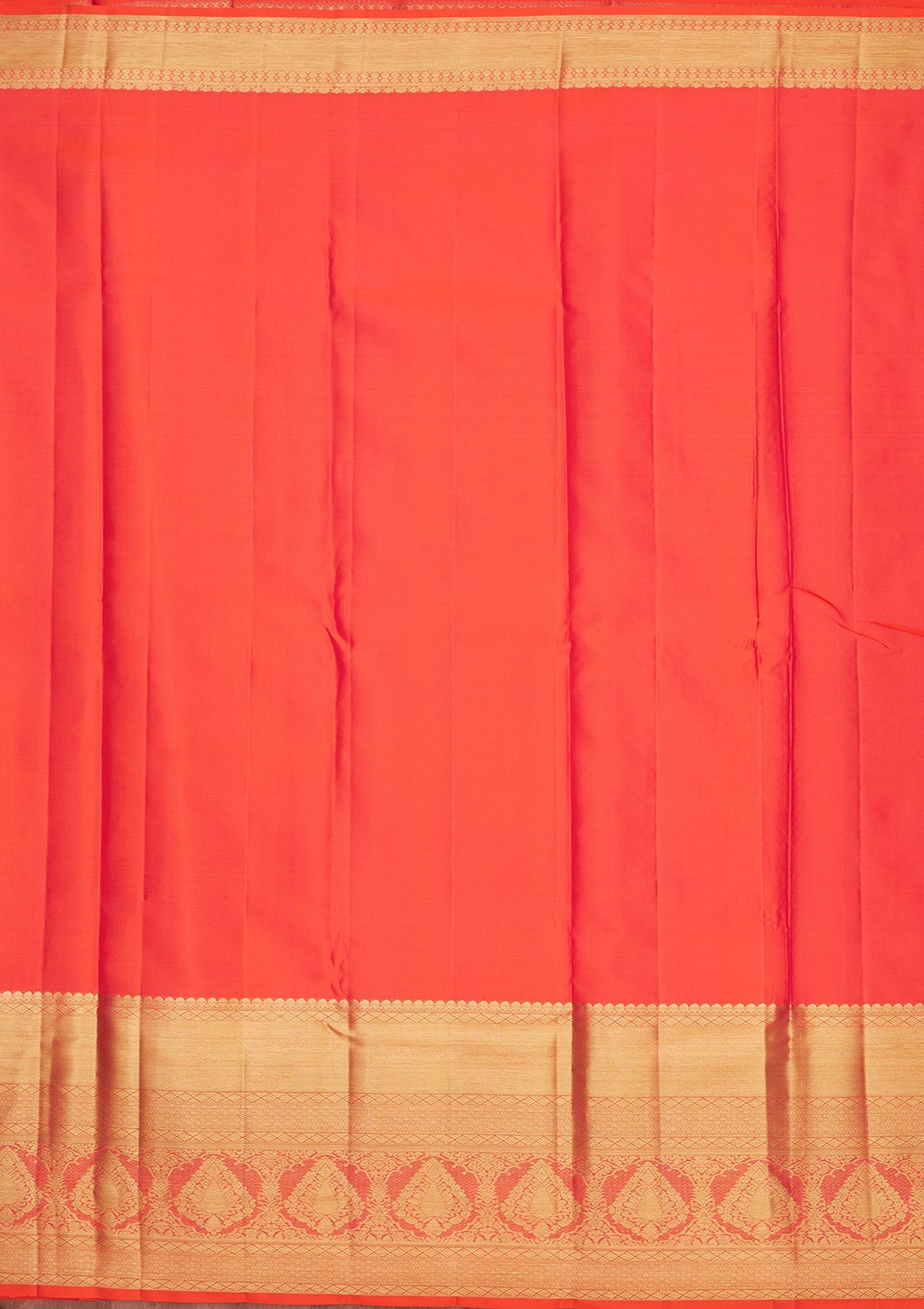 Orange Zariwork Pure Silk Saree-Koskii