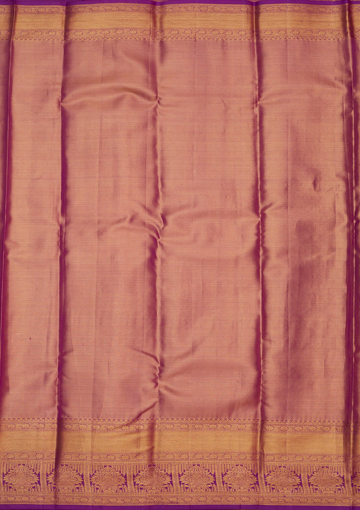 Orange Zariwork Pure Silk Saree-Koskii