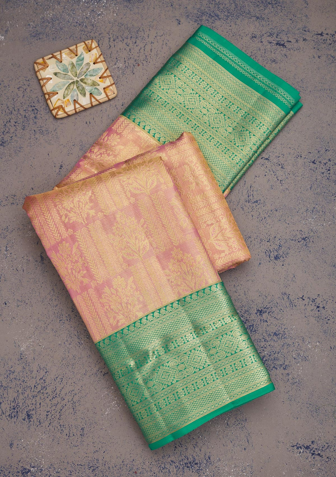 Orange Zariwork Pure Silk Saree-Koskii