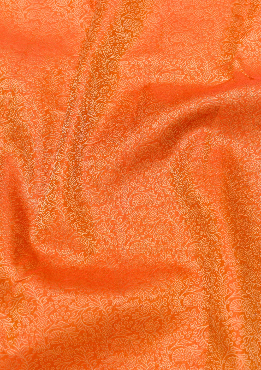 Orange Zariwork Pure Silk Saree-Koskii