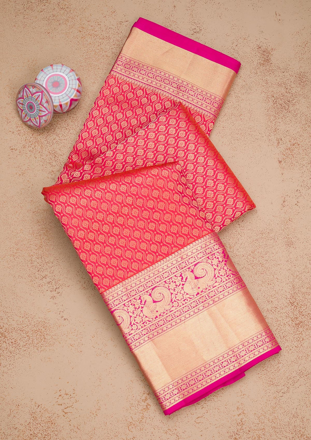 Orange Zariwork Pure Silk Saree-Koskii