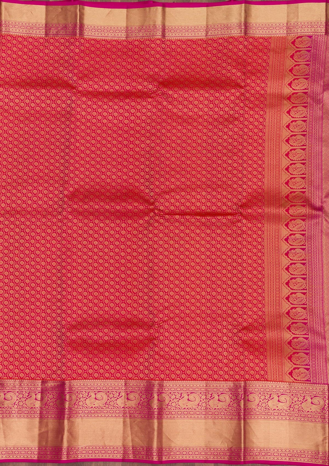 Orange Zariwork Pure Silk Saree-Koskii