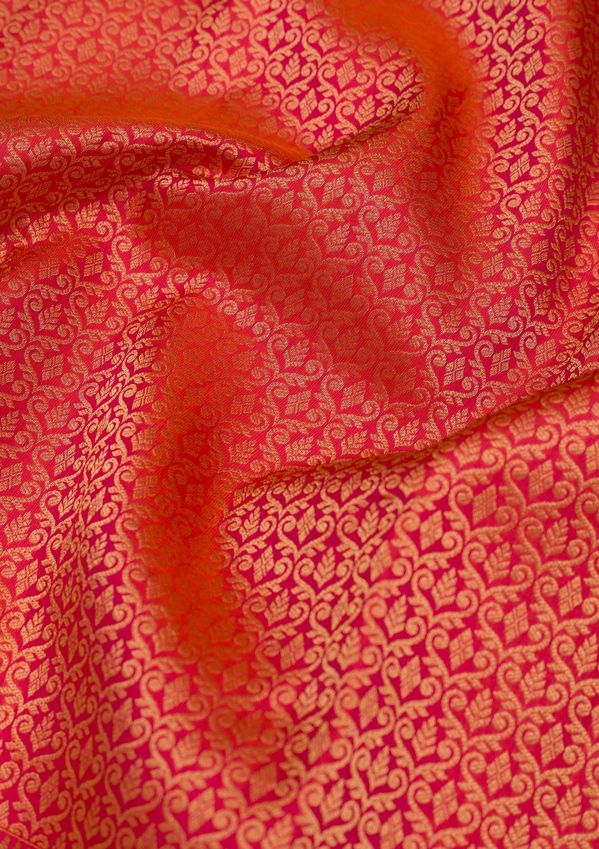 Orange Zariwork Pure Silk Saree-Koskii