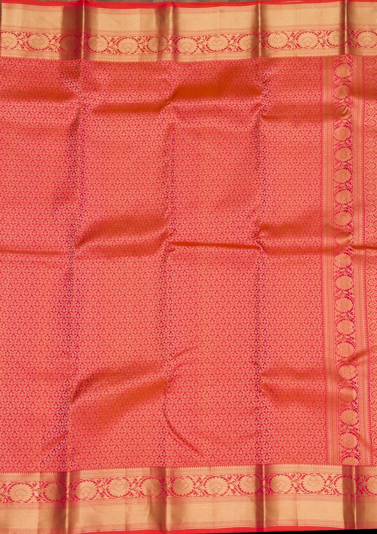 Orange Zariwork Pure Silk Saree-Koskii