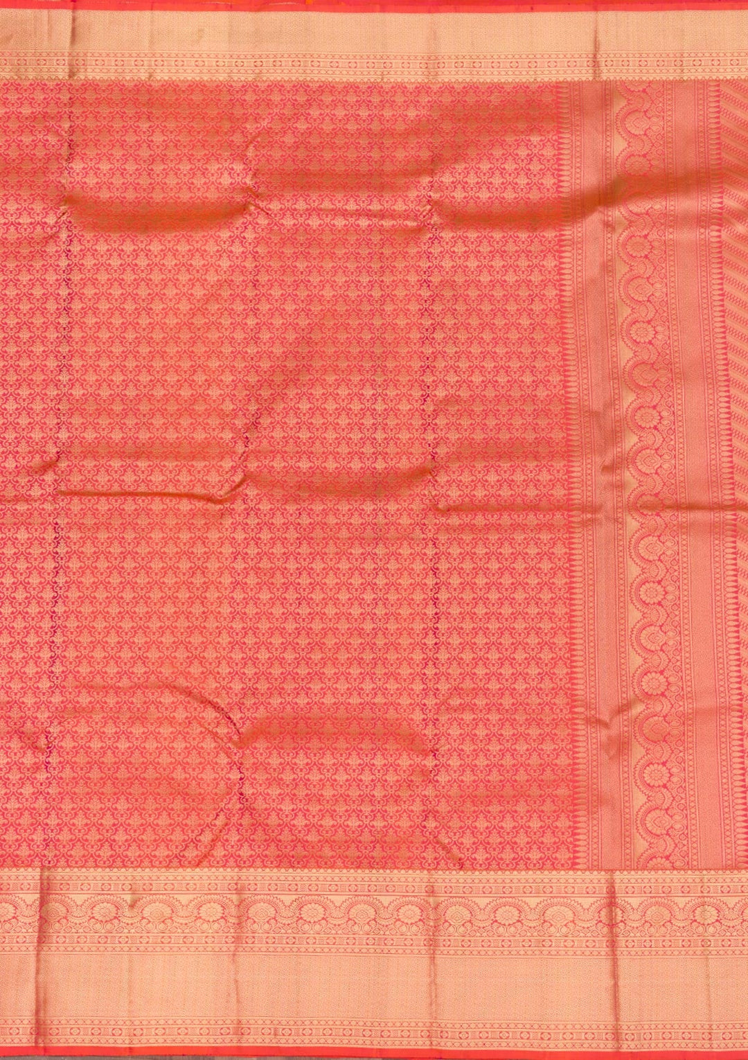 Orange Zariwork Pure Silk Saree-Koskii