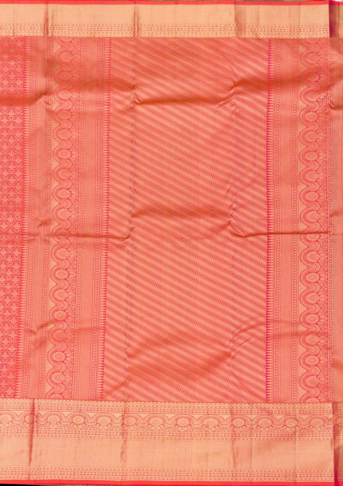 Orange Zariwork Pure Silk Saree-Koskii