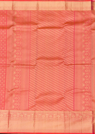 Orange Zariwork Pure Silk Saree-Koskii