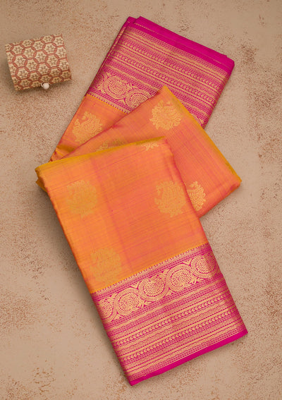 Women's Gorgeous Orange Soft silk saree dvz0002661