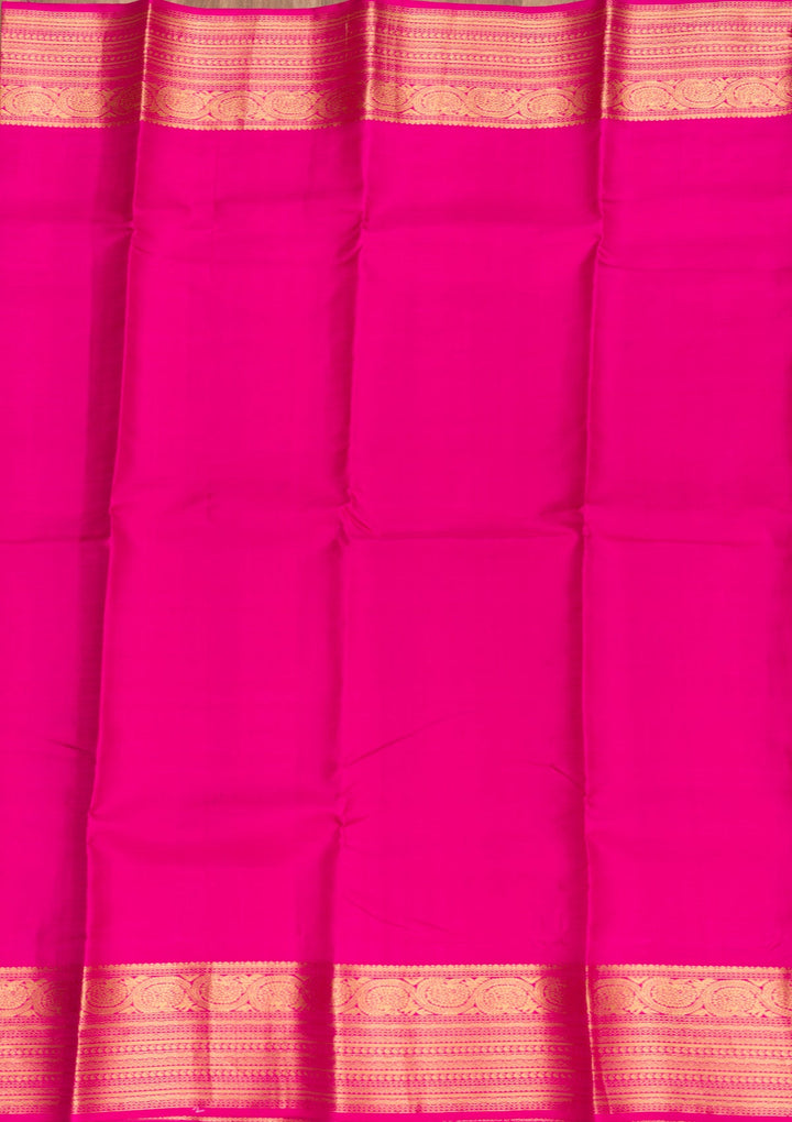 Orange Zariwork Pure Silk Saree-Koskii