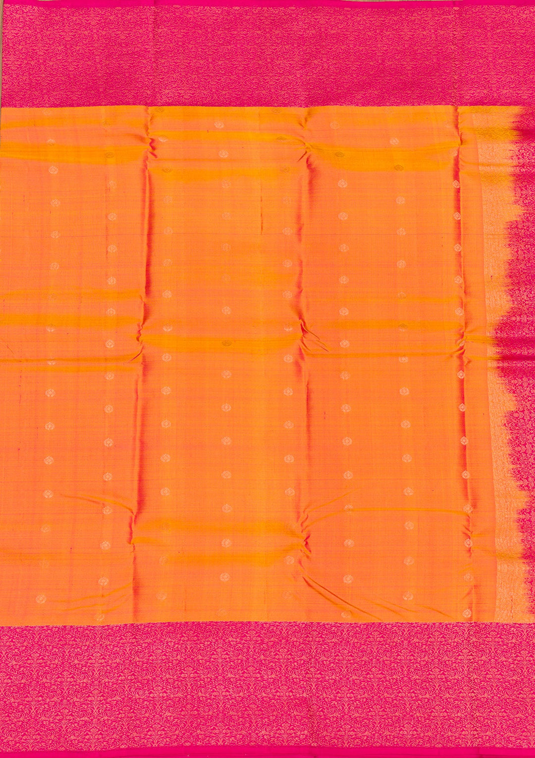 Orange Zariwork Pure Silk Saree-Koskii