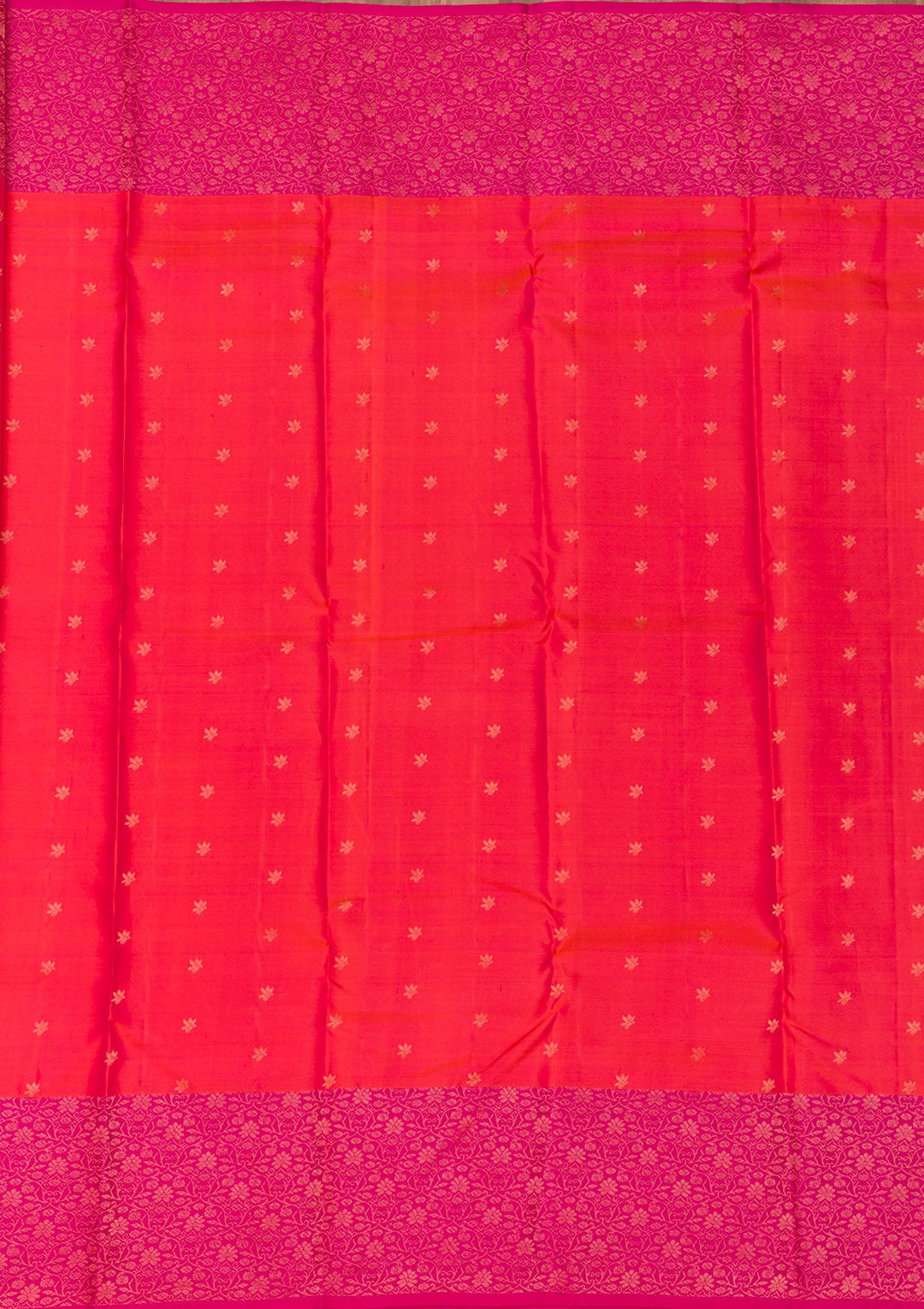 Orange Zariwork Pure Silk Saree-Koskii