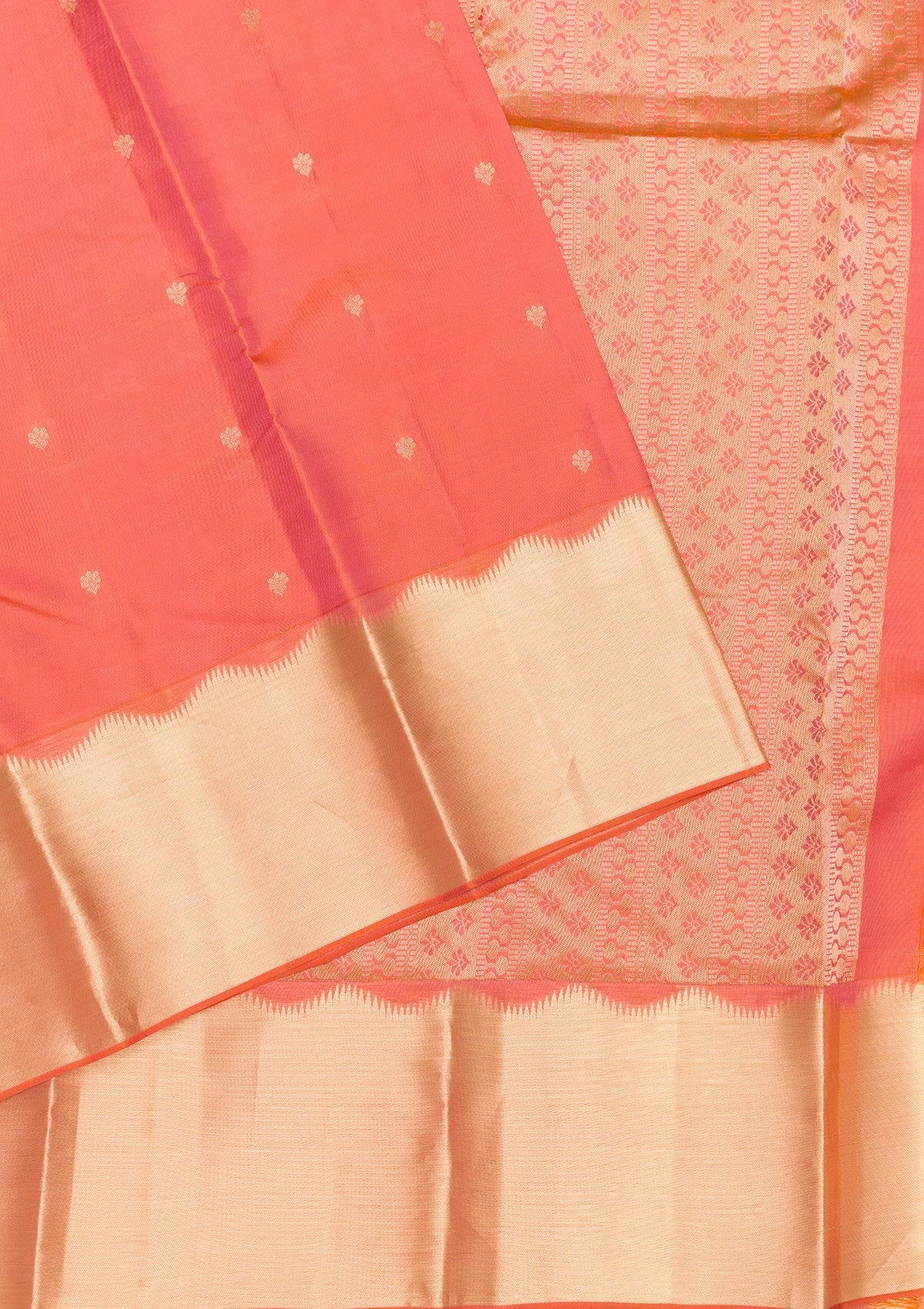 Orange Zariwork Pure Silk Saree-Koskii