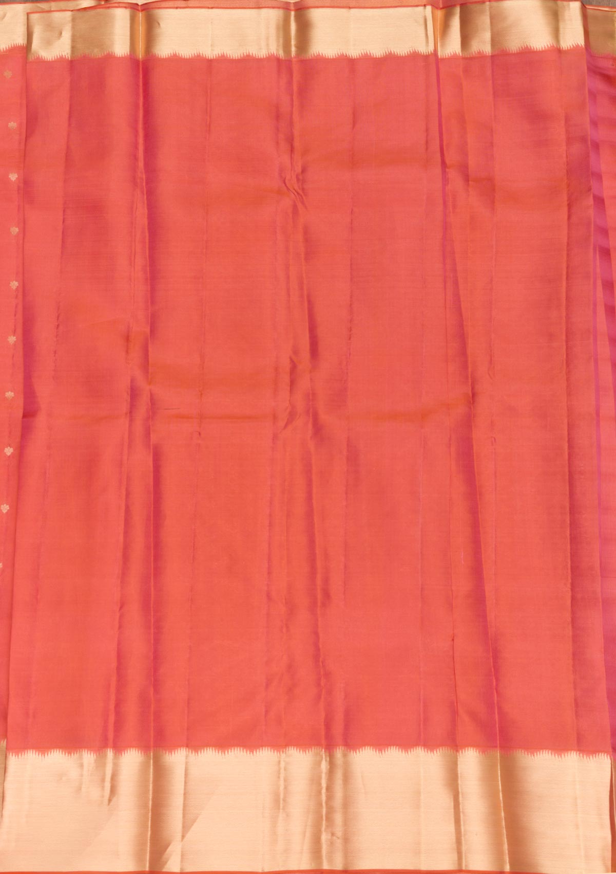 Orange Zariwork Pure Silk Saree-Koskii