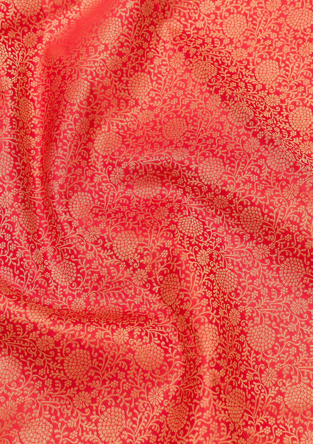 Orange Zariwork Pure Silk Saree-Koskii
