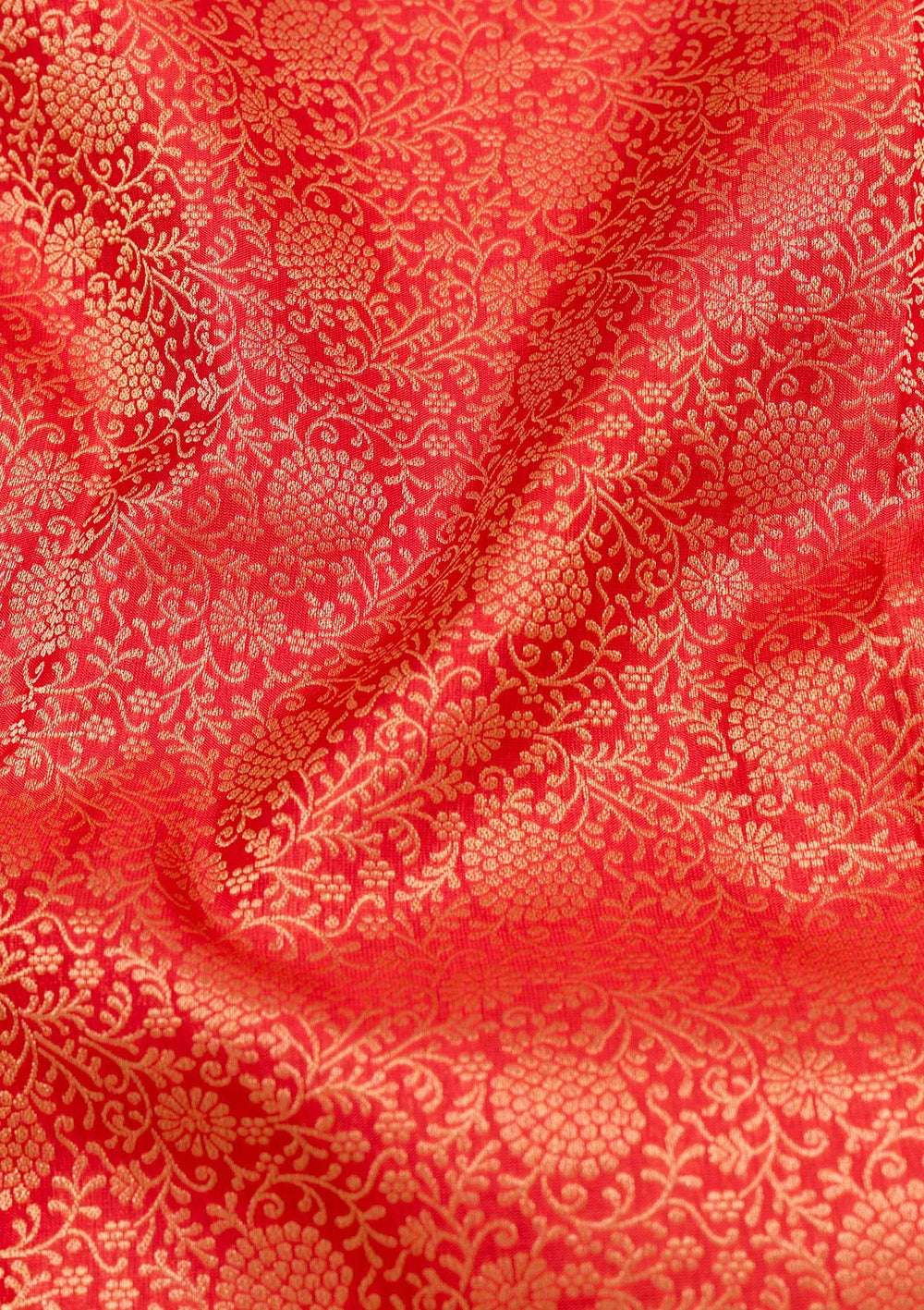 Orange Zariwork Pure Silk Saree-Koskii