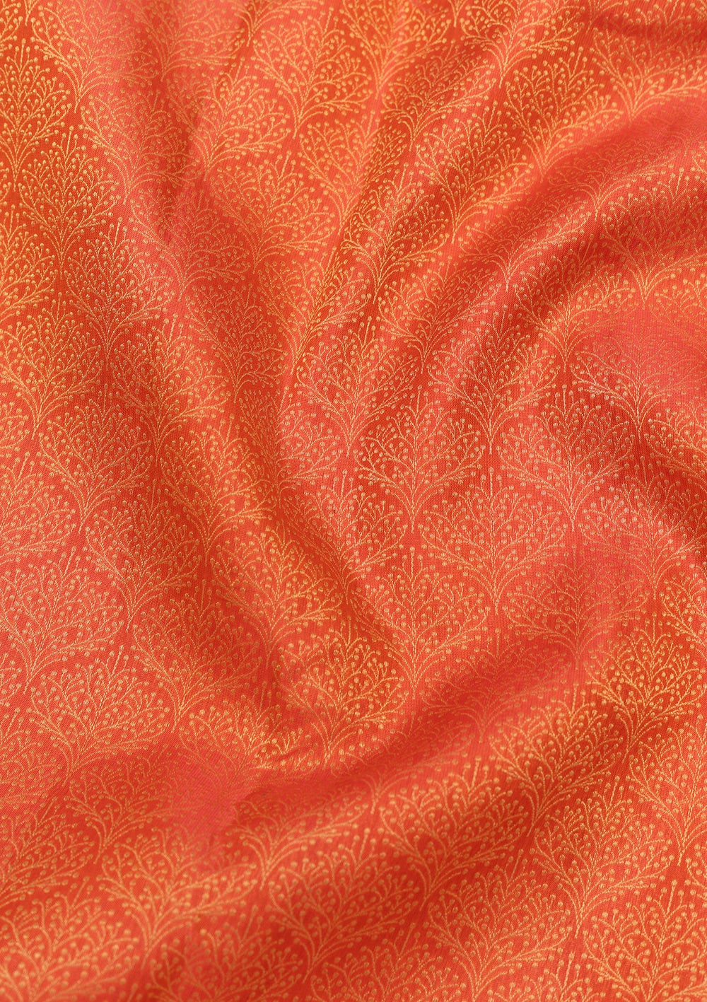 Orange Zariwork Pure Silk Saree-Koskii