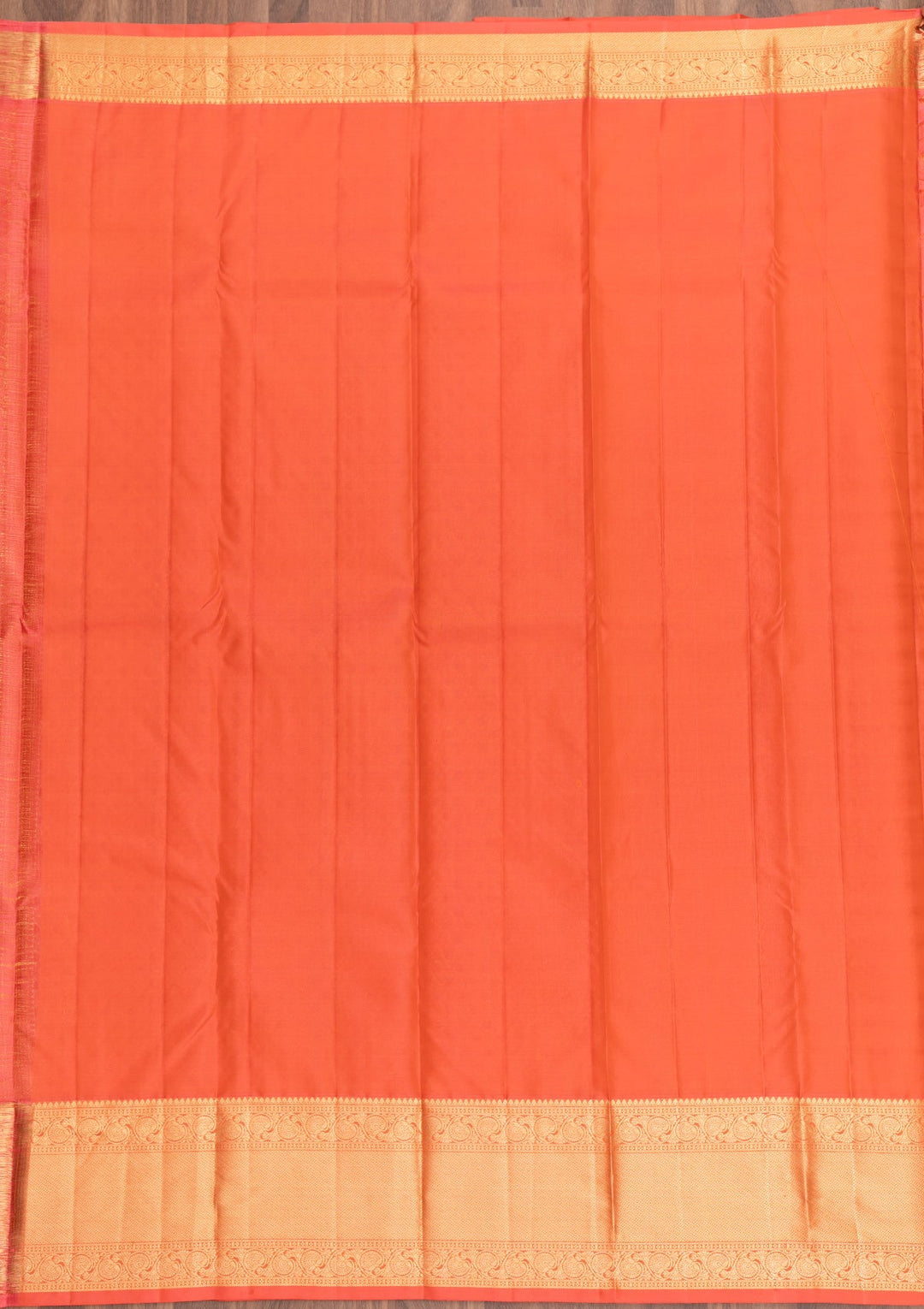 Orange Zariwork Pure Silk Saree-Koskii