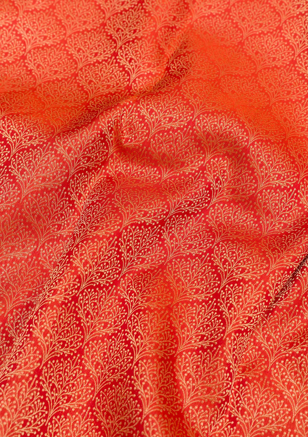 Orange Zariwork Pure Silk Saree-Koskii