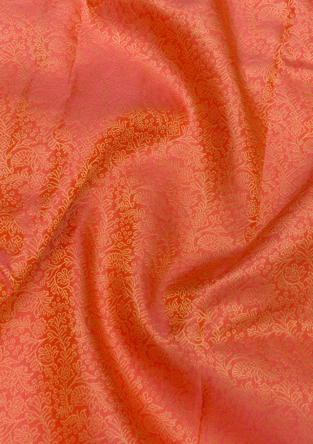 Orange Zariwork Pure Silk Saree-Koskii
