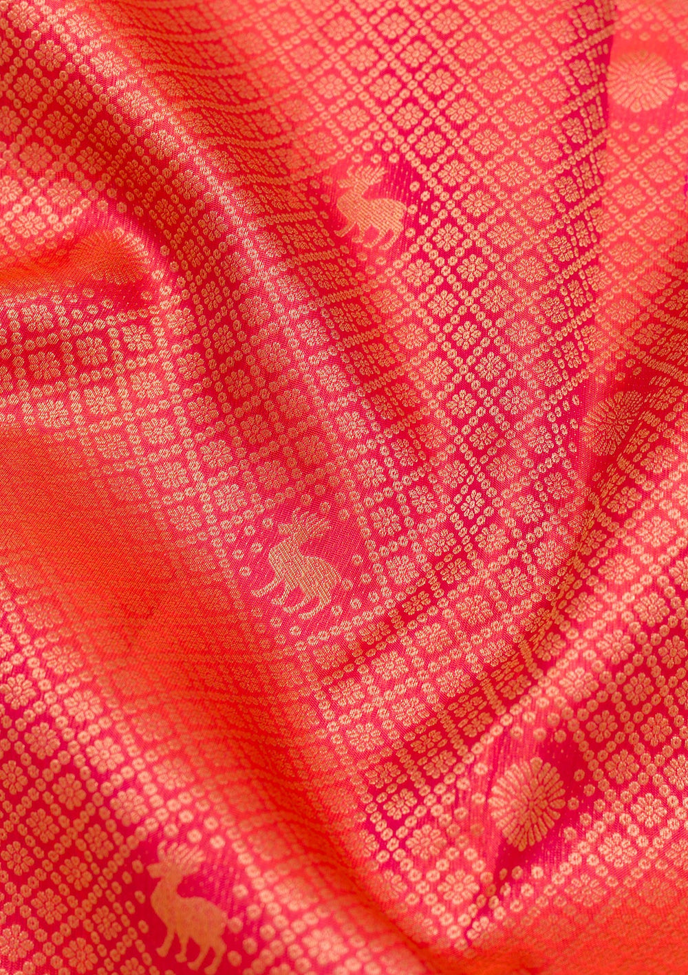 Orange Zariwork Pure Silk Saree-Koskii