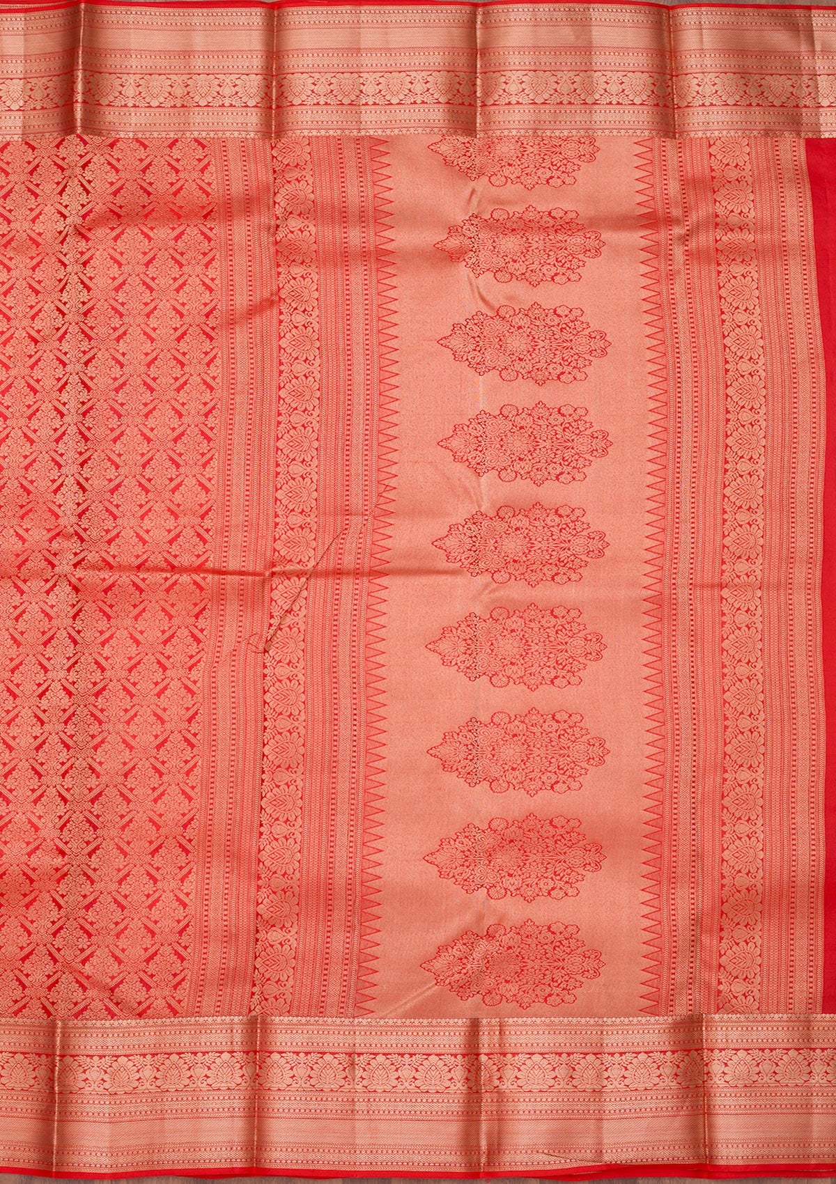 Orange Zariwork Pure Silk Saree-Koskii