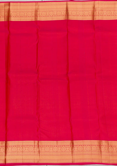 Orange Zariwork Pure Silk Saree-Koskii