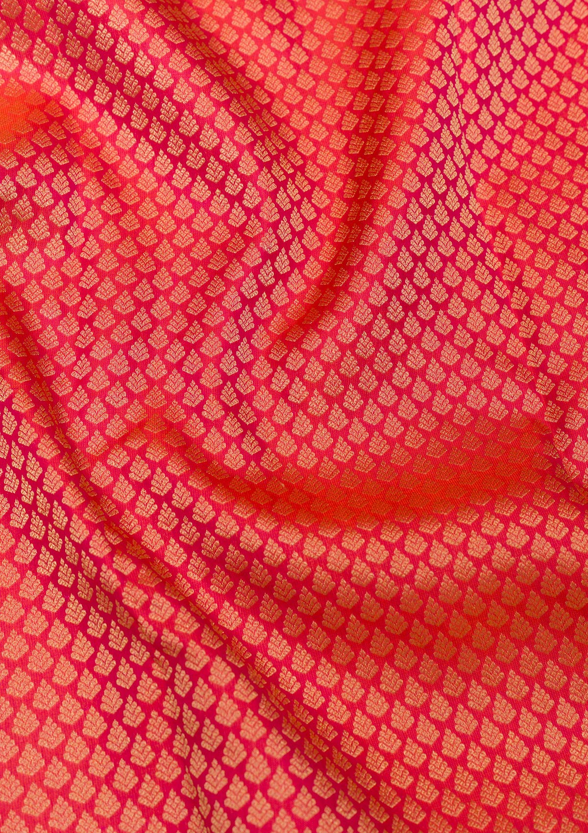 Orange Zariwork Pure Silk Saree-Koskii