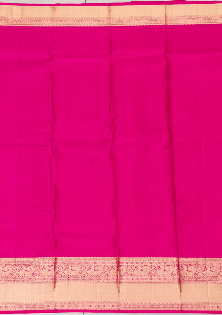 Orange Zariwork Pure Silk Saree-Koskii