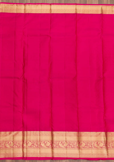 Orange Zariwork Pure Silk Saree-Koskii