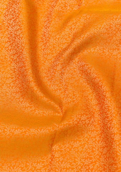 Orange Zariwork Pure Silk Saree-Koskii