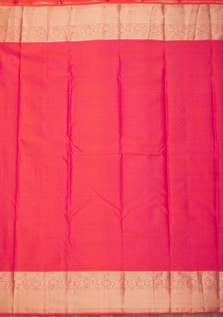 Orange Zariwork Pure Silk Saree