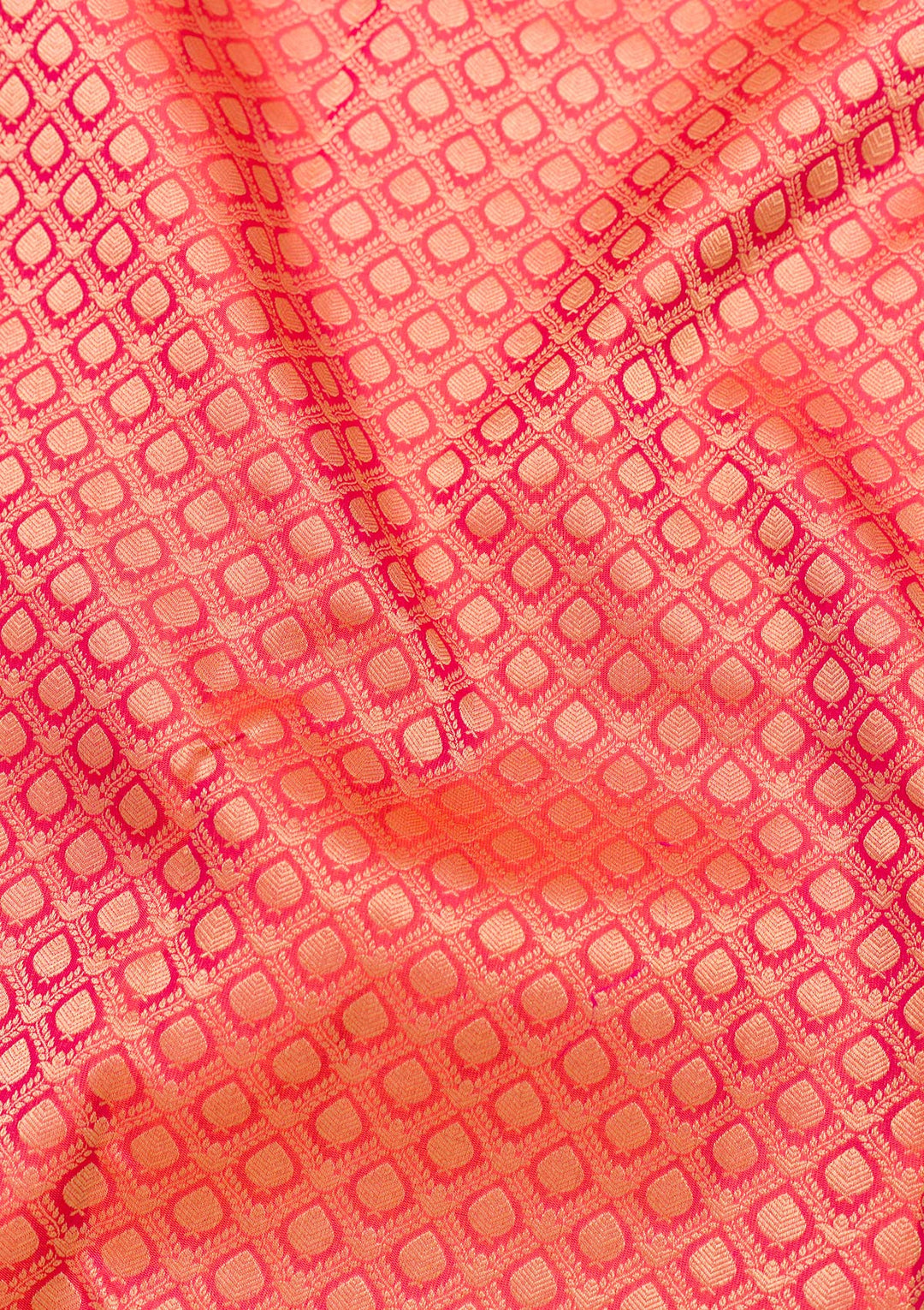 Orange Zariwork Pure Silk Saree-Koskii
